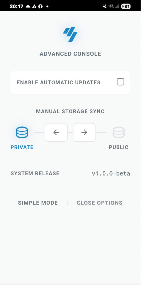 Advanced settings