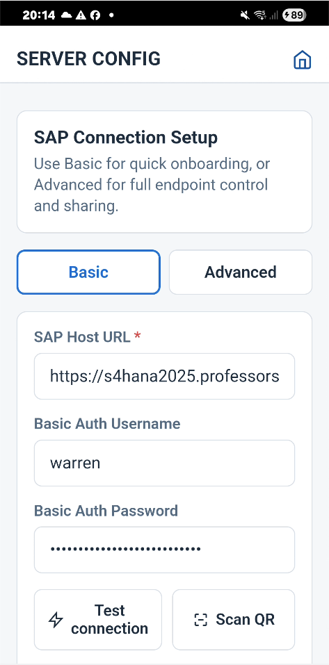 App configuration