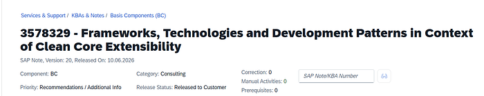 SAP automation framework classifications and ratings