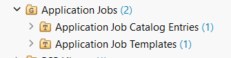 Job Catalog Entry and Application Job Template configuration in Eclipse